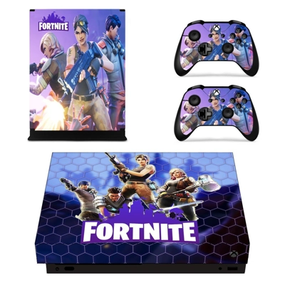 Fortnite decal skin for Xbox one X Console and 2 Controllers