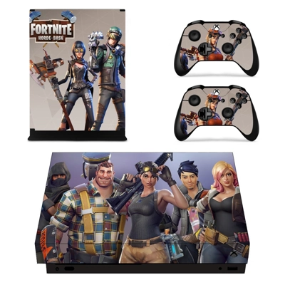Fortnite horde bash decal skin for Xbox one X Console and 2 Controllers