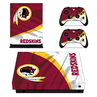 The Washington Redskins decal skin for Xbox one X Console and 2 Controllers