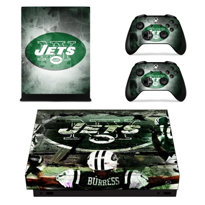 Newyork Jets decal skin for Xbox one X Console and 2 Contr.. Newyork Jets decal skin for Xbox one X Console and 2 Contr..