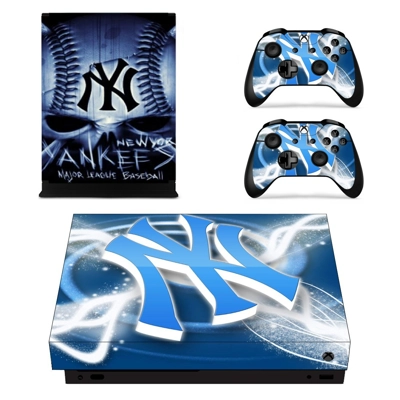 New york yankees decal skin for Xbox one X Console and 2 Controllers