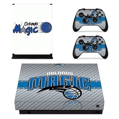 Orlando Magic decal skin for Xbox one X Console and 2 Controllers