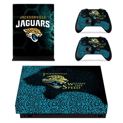 Jacksonville Jaguars decal skin for Xbox one X Console and 2 Controllers