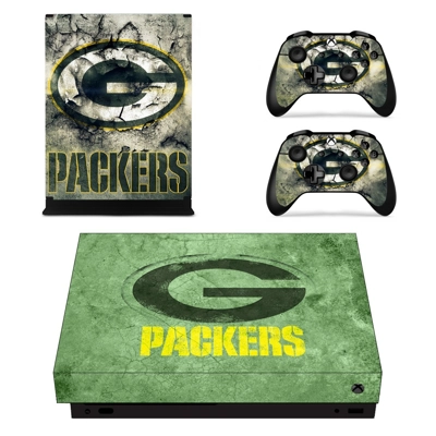 Green bay packers decal skin for Xbox one X Console and 2 Controllers