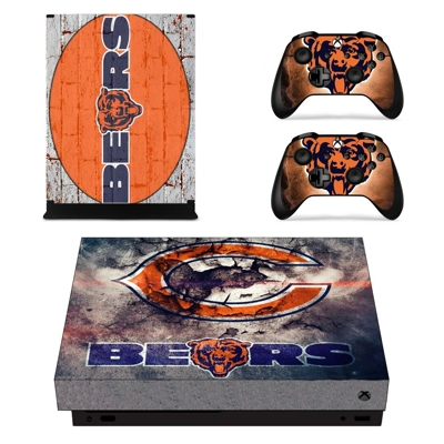 Chicago Bears decal skin for Xbox one X Console and 2 Cont.. Chicago Bears decal skin for Xbox one X Console and 2 Cont..