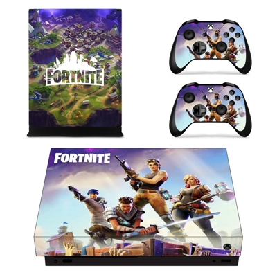 Fortnite decal skin for Xbox one X Console and 2 Controllers Fortnite decal skin for Xbox one X Console and 2 Controllers