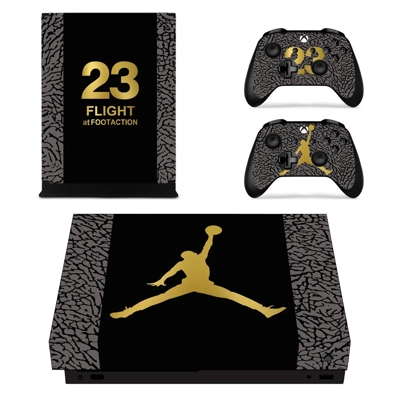 Jordan 23 decal skin for Xbox one X Console and 2 Controll.. Jordan 23 decal skin for Xbox one X Console and 2 Controll..
