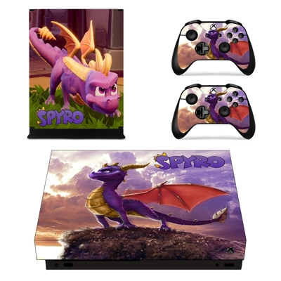 Spyro decal skin for Xbox one X Console and 2 Controllers Spyro decal skin for Xbox one X Console and 2 Controllers