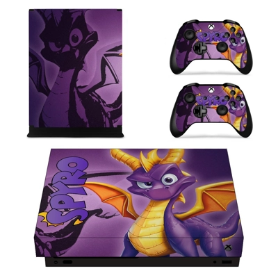 Spyro decal skin for Xbox one X Console and 2 Controllers Spyro decal skin for Xbox one X Console and 2 Controllers
