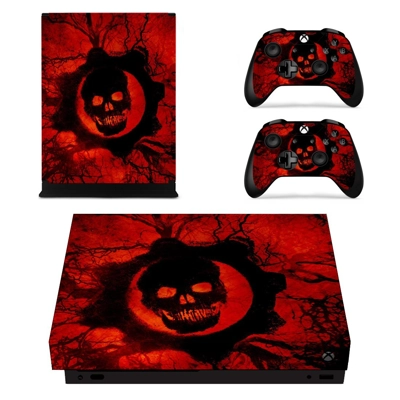 Gears of War 3 decal skin for Xbox one X Console and 2 Con.. Gears of War 3 decal skin for Xbox one X Console and 2 Con..