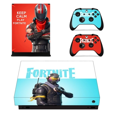 Fortnite decal skin for Xbox one X Console and 2 Controllers Fortnite decal skin for Xbox one X Console and 2 Controllers