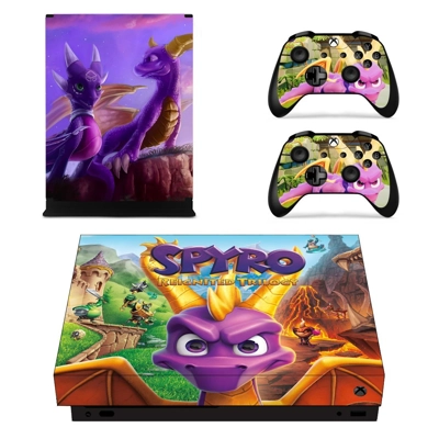 Spyro decal skin for Xbox one X Console and 2 Controllers Spyro decal skin for Xbox one X Console and 2 Controllers