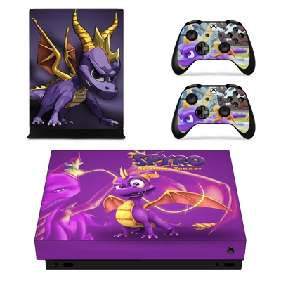 Spyro decal skin for Xbox one X Console and 2 Controllers Spyro decal skin for Xbox one X Console and 2 Controllers