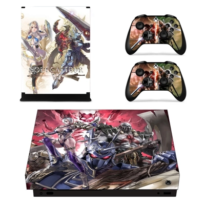 Soulcalibur 6 decal skin for Xbox one X Console and 2 Cont.. Soulcalibur 6 decal skin for Xbox one X Console and 2 Cont..