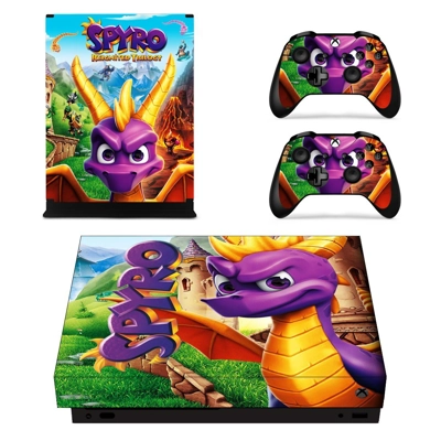 Spyro decal skin for Xbox one X Console and 2 Controllers Spyro decal skin for Xbox one X Console and 2 Controllers