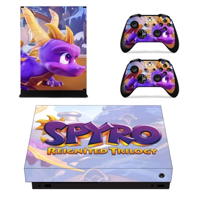 Spyro decal skin for Xbox one X Console and 2 Controllers Spyro decal skin for Xbox one X Console and 2 Controllers