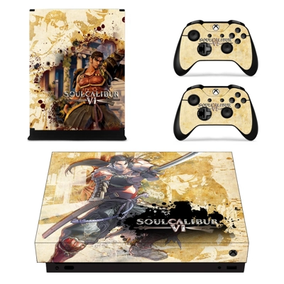 Soulcalibur 6 decal skin for Xbox one X Console and 2 Controllers