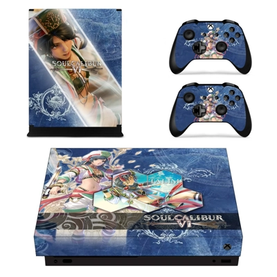 Soulcalibur 6 decal skin for Xbox one X Console and 2 Controllers