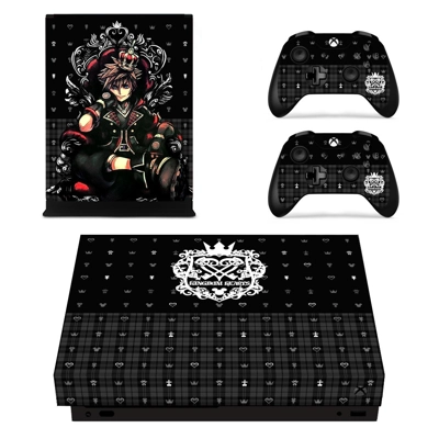 Kingdom Hearts 3 decal skin for Xbox one X Console and 2 Controllers