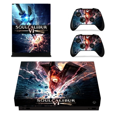 Soulcalibur 6 decal skin for Xbox one X Console and 2 Controllers