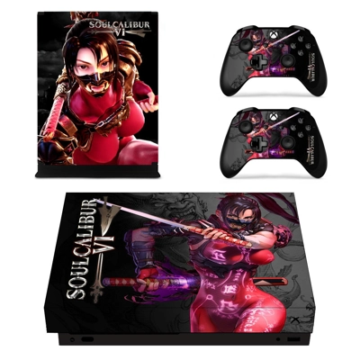 Soulcalibur 6 decal skin for Xbox one X Console and 2 Cont.. Soulcalibur 6 decal skin for Xbox one X Console and 2 Cont..