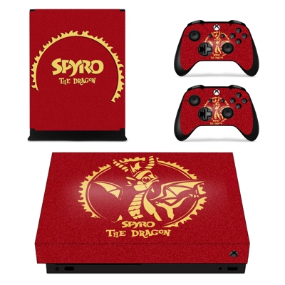 Spyro The Dragon decal skin for Xbox one X Console and 2 Controllers