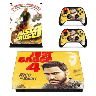 Just Cause 4 decal skin for Xbox one X Console and 2 Contr.. Just Cause 4 decal skin for Xbox one X Console and 2 Contr..