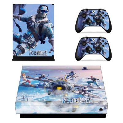 Fortnite decal skin for Xbox one X Console and 2 Controllers