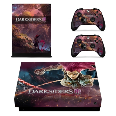 Darksiders 3 decal skin for Xbox one X Console and 2 Controllers