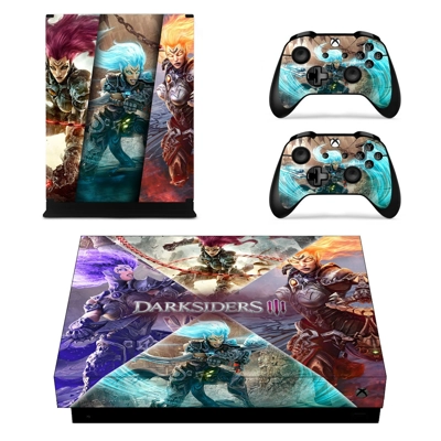Darksiders 3 decal skin for Xbox one X Console and 2 Contr.. Darksiders 3 decal skin for Xbox one X Console and 2 Contr..