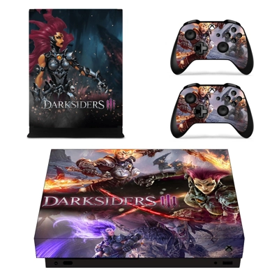 Darksiders 3 decal skin for Xbox one X Console and 2 Contr.. Darksiders 3 decal skin for Xbox one X Console and 2 Contr..