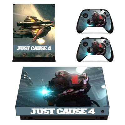 Just Cause 4 decal skin for Xbox one X Console and 2 Controllers