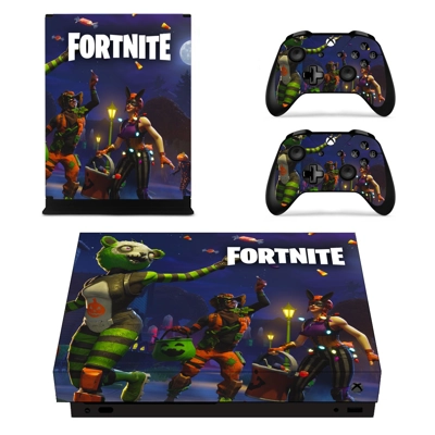 Fortnite decal skin for Xbox one X Console and 2 Controllers