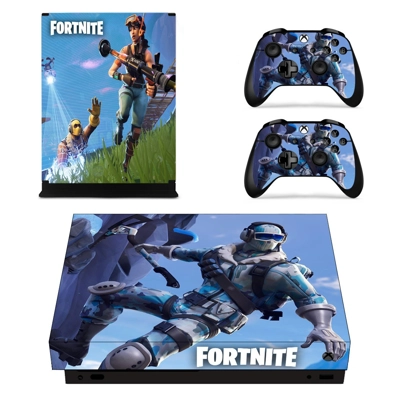 Fortnite decal skin for Xbox one X Console and 2 Controllers Fortnite decal skin for Xbox one X Console and 2 Controllers