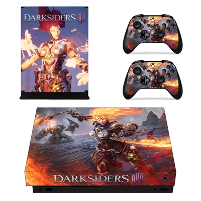 Darksiders 3 decal skin for Xbox one X Console and 2 Controllers