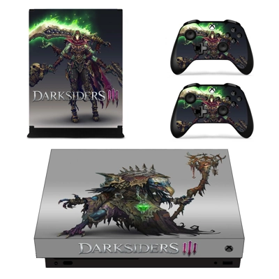 Darksiders 3 decal skin for Xbox one X Console and 2 Contr.. Darksiders 3 decal skin for Xbox one X Console and 2 Contr..