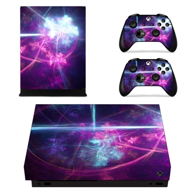 Abstraction decal skin for Xbox one X Console and 2 Controllers