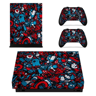 Bomb Sticker decal skin for Xbox one X Console and 2 Controllers