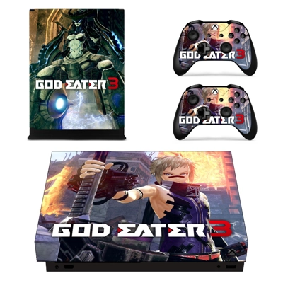 God Eater 3 decal skin for Xbox one X Console and 2 Controllers