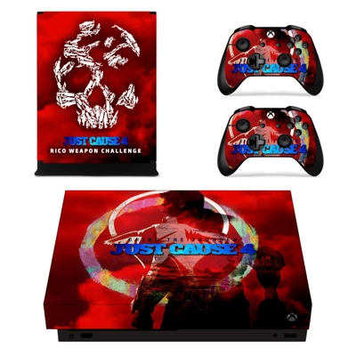 Just Cause 4 decal skin for Xbox one X Console and 2 Controllers