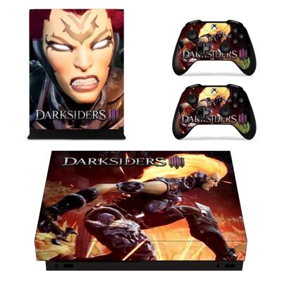 Darksiders 3 decal skin for Xbox one X Console and 2 Controllers