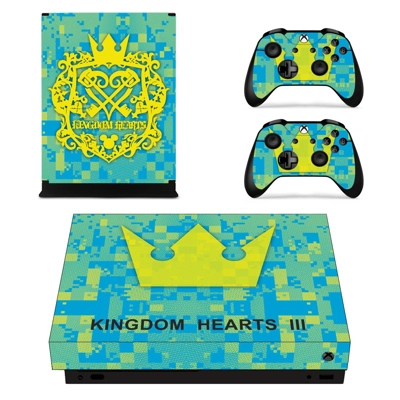 Kingdom Hearts 3 decal skin for Xbox one X Console and 2 Controllers