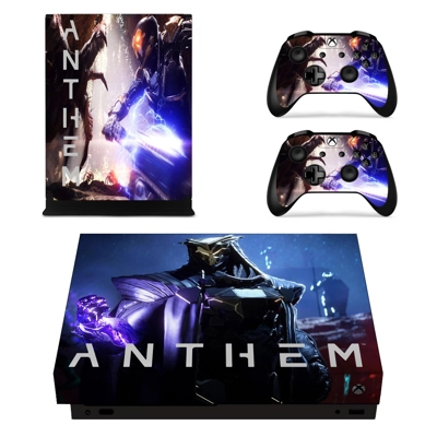 Anthem decal skin for Xbox one X Console and 2 Controllers Anthem decal skin for Xbox one X Console and 2 Controllers