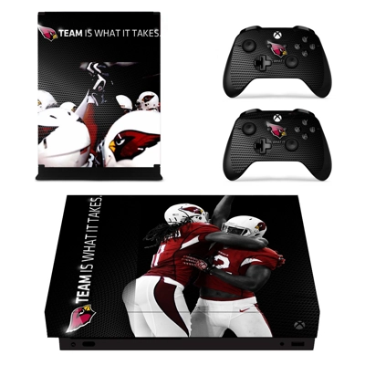 Arizona Cardinals decal skin for Xbox one X Console and 2 Controllers