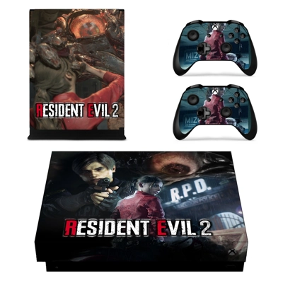 Resident Evil 2 decal skin for Xbox one X Console and 2 Co.. Resident Evil 2 decal skin for Xbox one X Console and 2 Co..