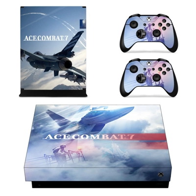 ACE Combat 7 decal skin for Xbox one X Console and 2 Controllers