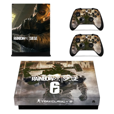 Rainbow Six Siege decal skin for Xbox one X Console and 2 Controllers