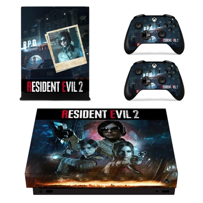 Resident Evil 2 decal skin for Xbox one X Console and 2 Co.. Resident Evil 2 decal skin for Xbox one X Console and 2 Co..