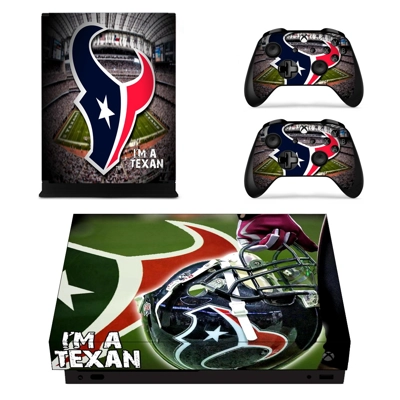 Houston Texans decal skin for Xbox one X Console and 2 Con.. Houston Texans decal skin for Xbox one X Console and 2 Con..