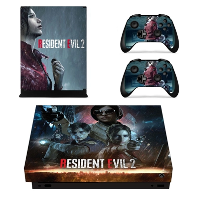 Resident Evil 2 decal skin for Xbox one X Console and 2 Co.. Resident Evil 2 decal skin for Xbox one X Console and 2 Co..